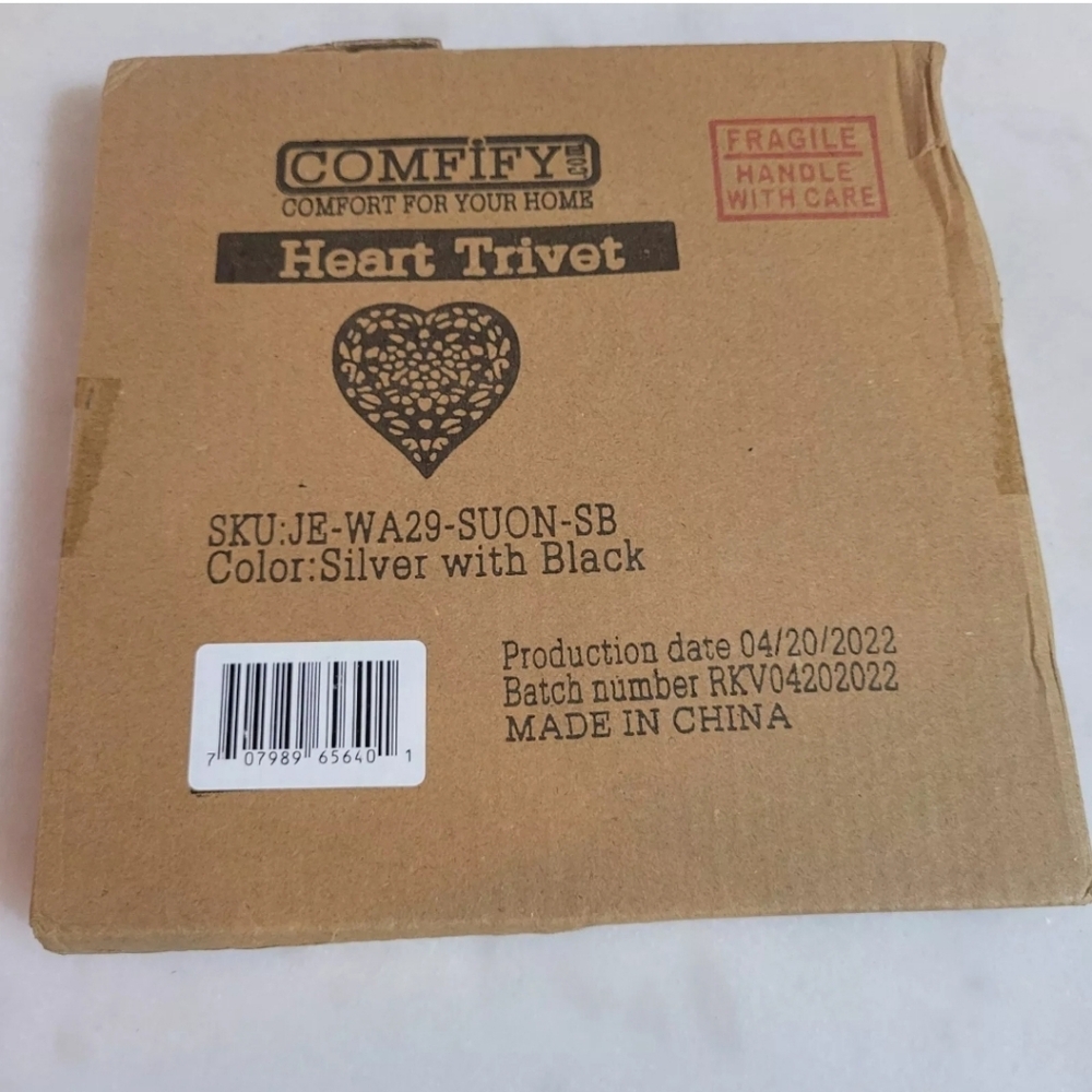 Cast Iron Heart Trivet | Decorative Cast Iron Trivet for Kitchen Countertop